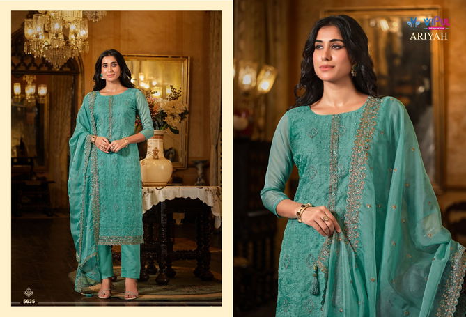 Ariyah By Vipul Organza Embroidery Designer Salwar Kameez Wholesale Market In Surat 